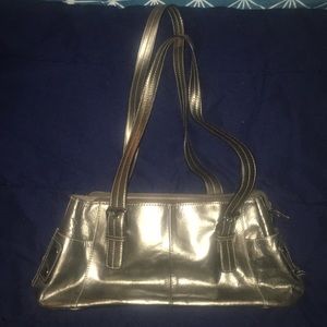 Metallic shoulder bag